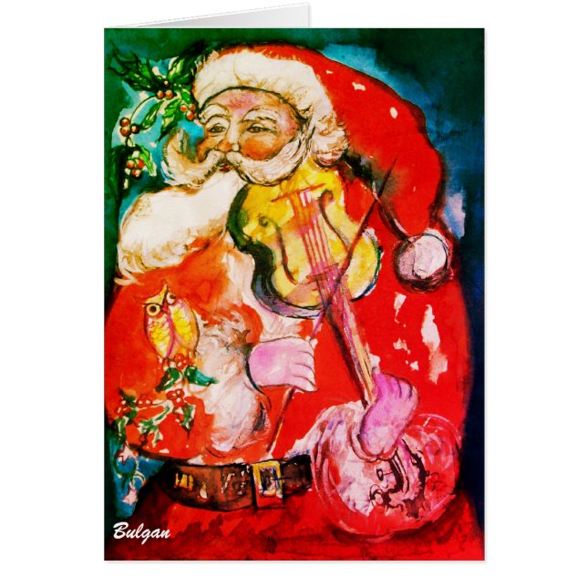 SANTA PLAYING VIOLIN Musikalische Weihnachtsgrüße (Vorne)