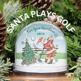 SANTA PLAYS GOLF FORE YOUR CHRISTMAS SNOW GLOBES SCHNEEKUGELN