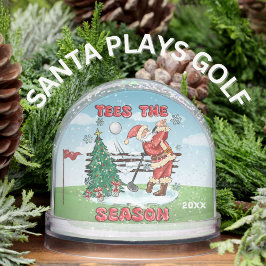 SANTA PLAYS GOLF TEES THE SEASON SCHNEEKUGELN