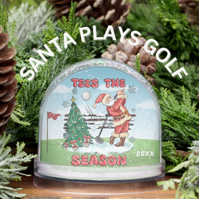 SANTA PLAYS GOLF TEES THE SEASON SCHNEEKUGELN (Von Creator hochgeladen)