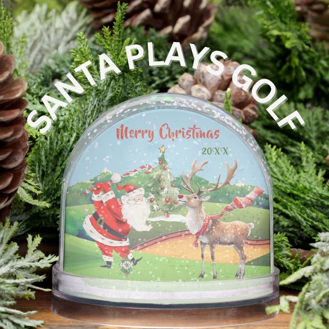 SANTA PLAYS GOLF WITH REINDEER  SCHNEEKUGELN (Von Creator hochgeladen)