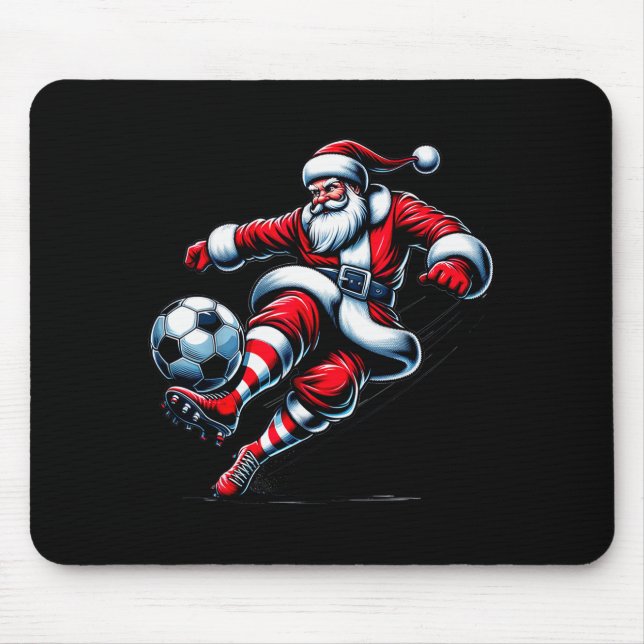 Santa Plays Soccer Christmas Srts Women Men Kids  Mousepad (Vorne)