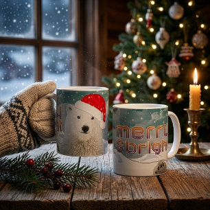 Santa Polar Bear Beary Christmas Tasse