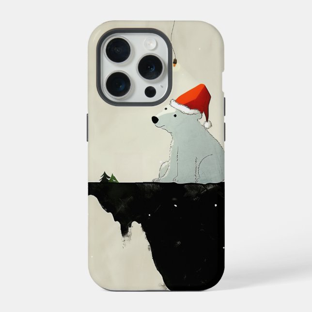 Santa Polar Bear iPhone Hülle (Rückseite)