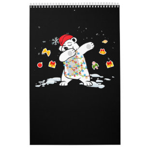 Santa Polar Bear Weihnachtsbeleuchtung Bear Lover Kalender