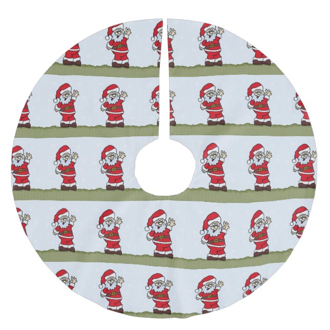 Santa Polyester Weihnachtsbaumdecke (Vorderseite)