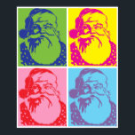 Santa Pop Art Frohe Weihnachten Poster<br><div class="desc">Popart Frohe Weihnachten, ein Muss haben!</div>