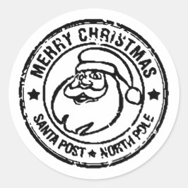 Santa Post North Pole Weihnachtsgunst Gefallen Ges Runder Aufkleber