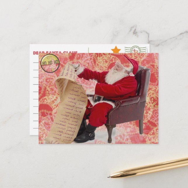 Santa Postkarte (Vorderseite/Rückseite Beispiel)