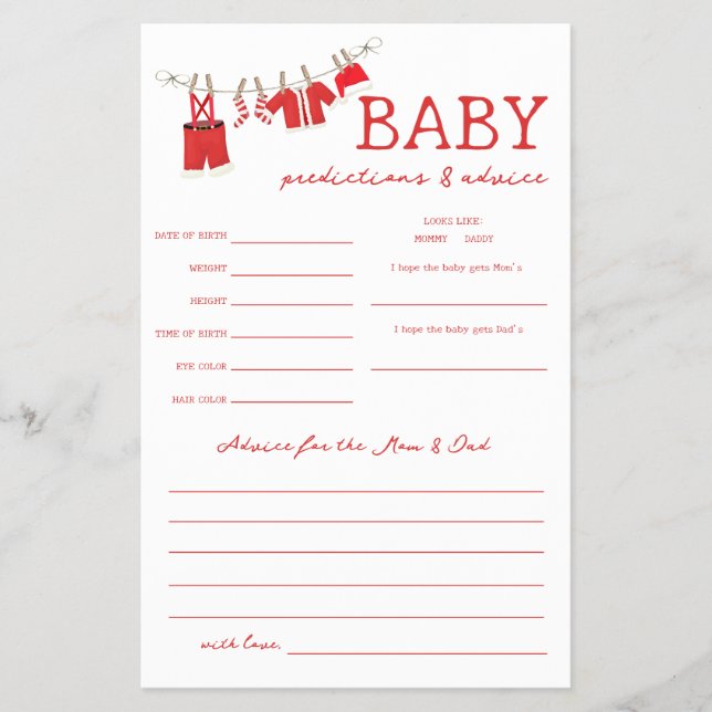 Santa Predication & Advice Baby Duwer Game Flyer (Vorne)
