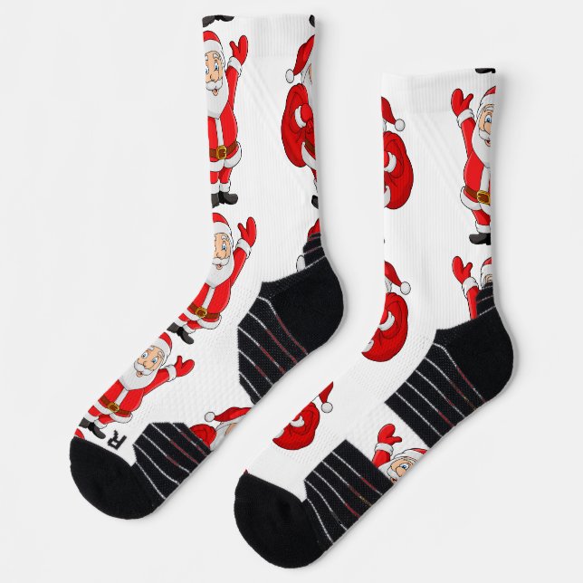 Santa Printed Geschenk luxuriöses und komfortables Socken (Links)