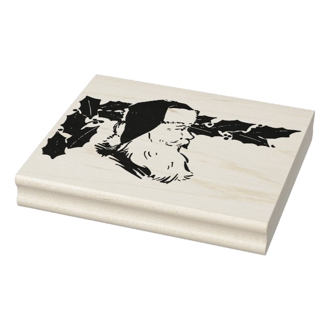 Santa Profil mit der Kunst der heiligen Abbildung Gummistempel (Stempel)
