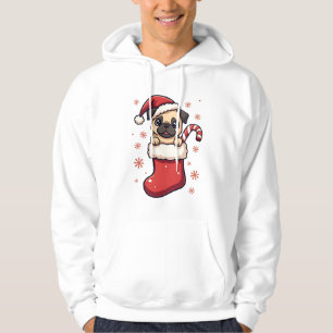Santa Pug Freude Hoodie