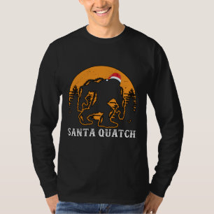 Santa Quatch Bigfoot Weihnachtsfeier Pun Geschenk T-Shirt