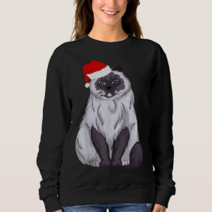 Santa Ragdoll Cat Christmas Pajama Funny Xmas Gesc Sweatshirt