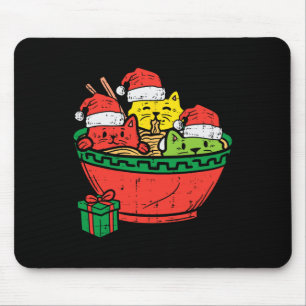 Santa Ramen Cats Anime Christmas Weihnachten Weihn Mousepad