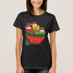 Santa Ramen Katzen Anime Weihnachten Xmas Kinder M T-Shirt