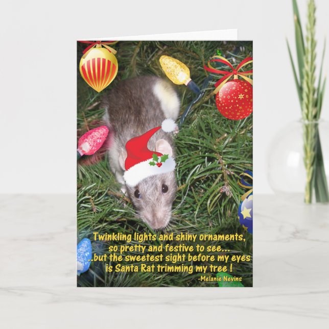 Santa Ratte Card Feiertagskarte (Vorderseite)