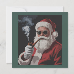 Santa raucht Party Lustige Weihnachten Ferien 
