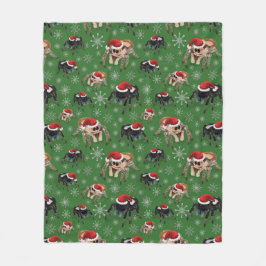 Santa Regal Jumping Spider Phidippus Regius grün Fleecedecke