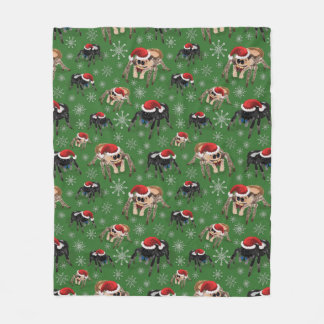 Santa Regal Jumping Spider Phidippus Regius grün Fleecedecke