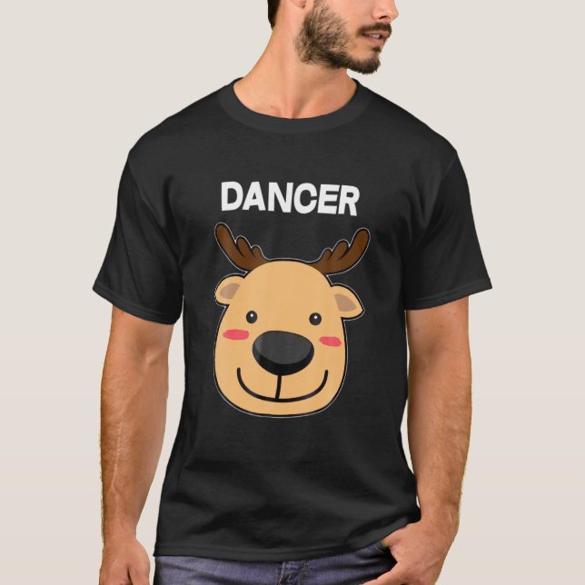 Santa Reindeer Dancer Shirt Matching Christmas Paj (Vorderseite)