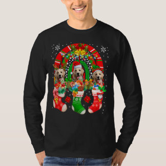 Santa Reindeer Elf Labrador Retrievers In Xmas Soc T-Shirt