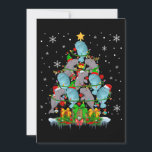 Santa Reindeer Elf Manatees Christmas Tree Lights  Einladung<br><div class="desc">Santa Reindeer Elf Manatees Christmas Tree Lights Family 197</div>