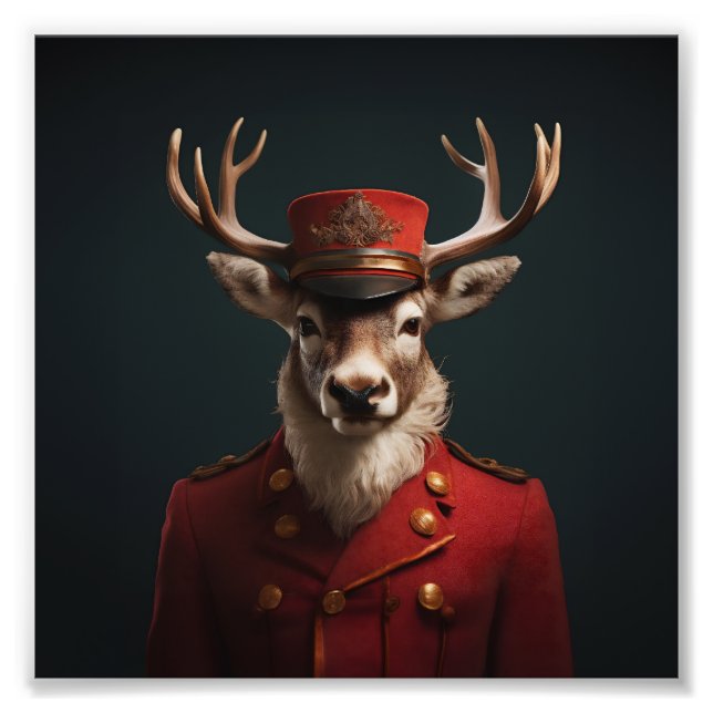 Santa Reindeer Fotodruck (Vorne)