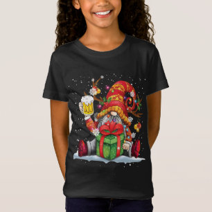 Santa Reindeer Gnome Drink Bier Weihnachten T-Shirt