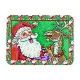 SANTA & REINDEER KNOCK KNOCK JOKES Funny Magnet
