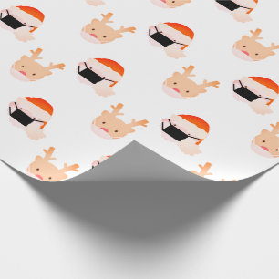 Santa Reindeer mit Maske White Geschenkpapier