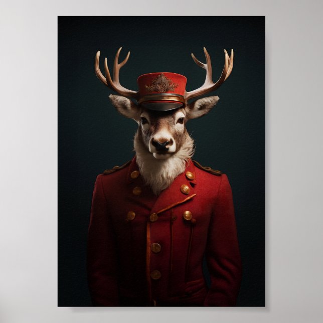 Santa Reindeer Poster (Vorne)