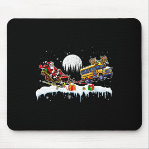 Santa Reindeer School Bus Weihnachtsfahrerteam Lo Mousepad