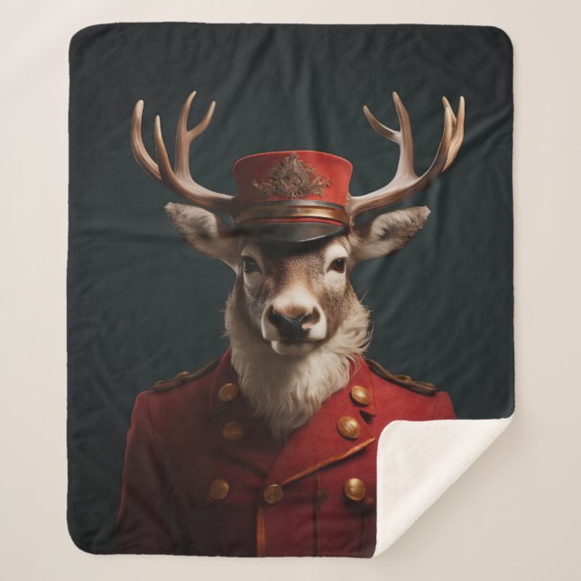 Santa Reindeer Sherpadecke (Vorderseite)