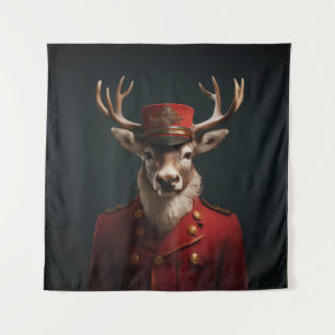 Santa Reindeer Wandteppich