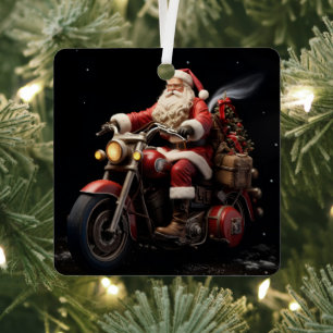 Santa reitet auf einem Harley Weihnachtsschmuck