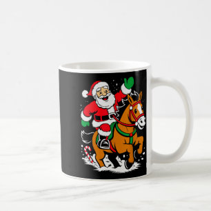 Santa reitet auf einem Pferd Lustiger Reitsport We Kaffeetasse
