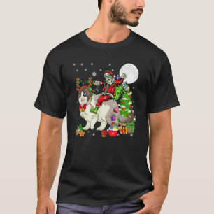 Santa Reitet Rentier Ragdoll Katze Weihnachtsbaum  T-Shirt