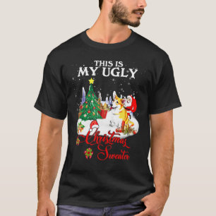 Santa reitet Welsh Corgi Dies ist mein hässliches T-Shirt