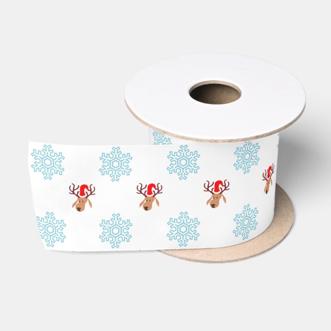 Santa-Rentierband Satinband (Spule)