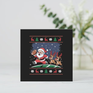 Santa Rentiere spielen American Football hässliche Einladung