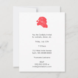 Santa (Retro Letterpress-Stil) Einladung