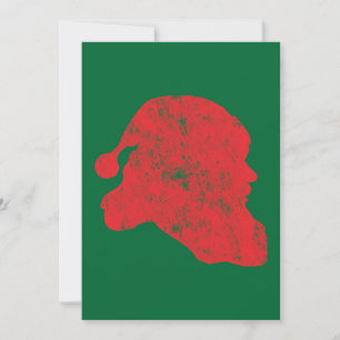 Santa (Retro Letterpress-Stil) Feiertagskarte
