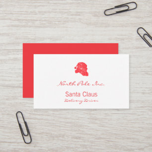 Santa Retro Silhouette Visitenkarte