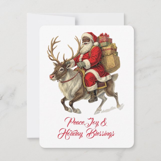 Santa Return Address Label  RSVP Karte (Vorderseite)