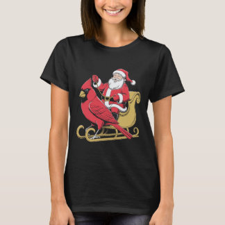 Santa Riant Kardinal Bird für Weihnachten Liebe T-Shirt