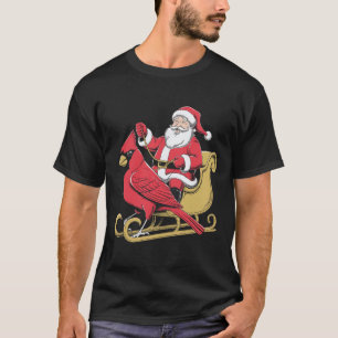Santa Riant Kardinal Bird für Weihnachten Liebe T-Shirt