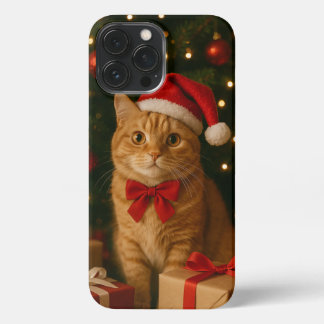 Santa Ribbon Cat iPhone 13 Pro Max Case iPhone 13 Pro Max Hülle