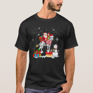 Santa Ride Dalmatiner Weihnachten Pajama Familienf T-Shirt